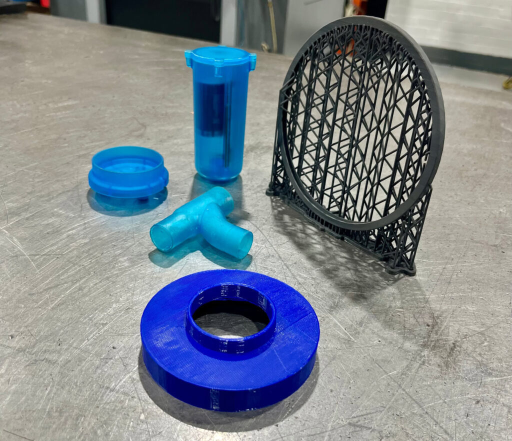 Plastic 3D printed components