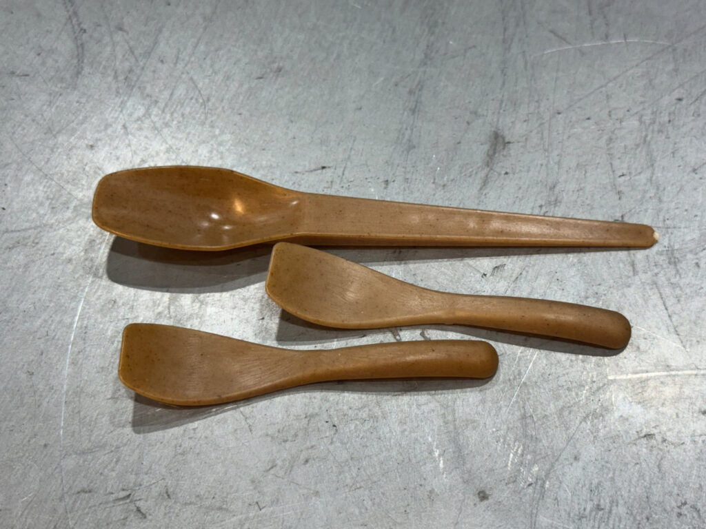 Biodegradable plastic spoon